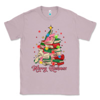 Lilac merry bookmas christmas book tree Classic Tee - MaliasSmallBusiness