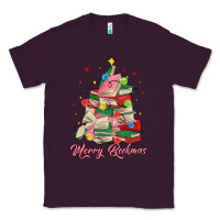 Plum merry bookmas christmas book tree Classic Tee - MaliasSmallBusiness