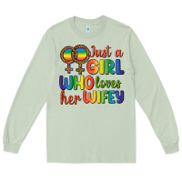 Matcha Just A Girl Who Loves Her Wifey Long Sleeve Tee - BundleAndBundleShop