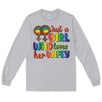 Moon Dust Just A Girl Who Loves Her Wifey Long Sleeve Tee - BundleAndBundleShop