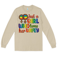 Mushroom Just A Girl Who Loves Her Wifey Long Sleeve Tee - BundleAndBundleShop