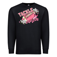 Black tackle cancer Premium Sweatshirt - CowGirlArtShop