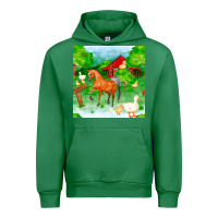 Emerald farm life seamless pattern Urban Hoodie - FaDigitalArtStudio