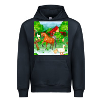 Navy farm life seamless pattern Urban Hoodie - FaDigitalArtStudio