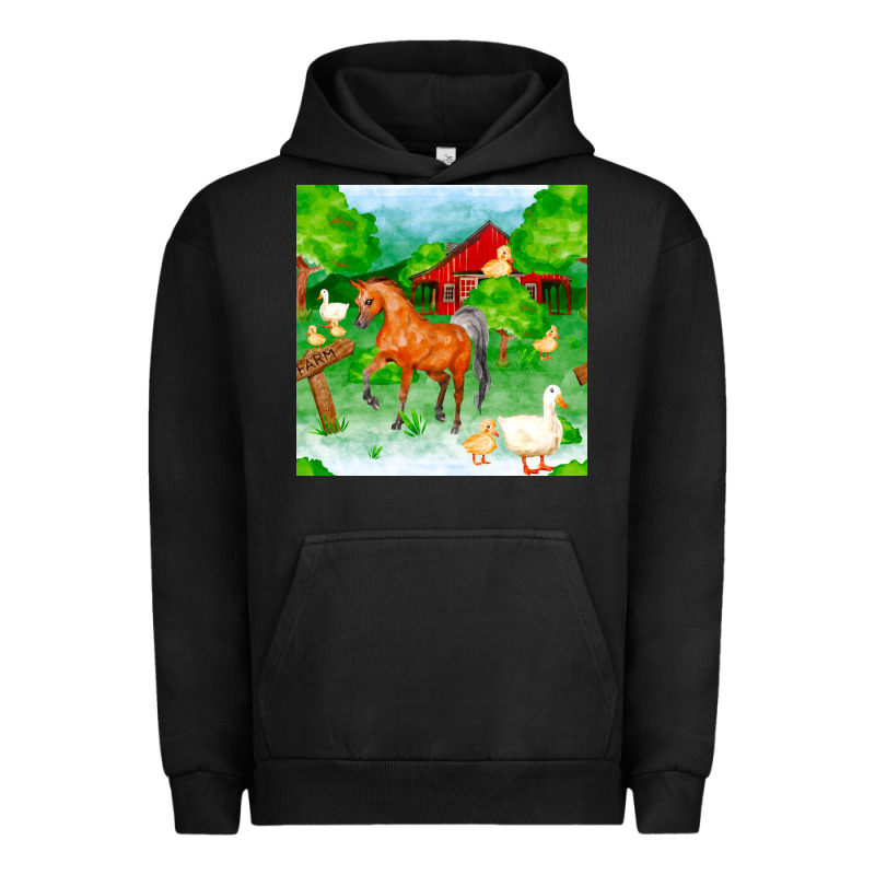 Farm Life Seamless Pattern Urban Hoodie by FaDigitalArtStudio | Teevron