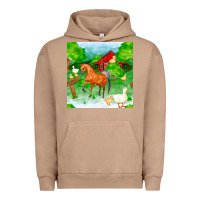 Pigment Burro farm life seamless pattern Urban Hoodie - FaDigitalArtStudio