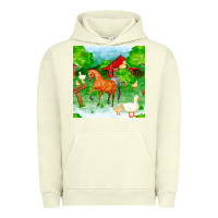 Pigment Pistachio farm life seamless pattern Urban Hoodie - FaDigitalArtStudio