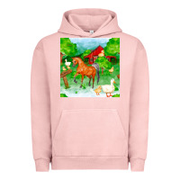 Pigment Salmon farm life seamless pattern Urban Hoodie - FaDigitalArtStudio