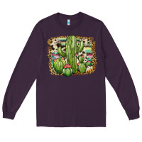 Plum serape cowhide cactus Long Sleeve Tee - JahusDesignShop