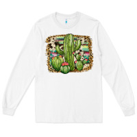 White serape cowhide cactus Long Sleeve Tee - JahusDesignShop