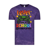 Cloud Purple level 100 days of school completed Vintage Tee - MaliasSmallBusiness