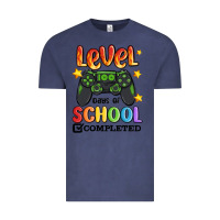 Vintage Denim level 100 days of school completed Vintage Tee - MaliasSmallBusiness