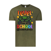 Vintage Olive level 100 days of school completed Vintage Tee - MaliasSmallBusiness
