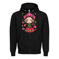 Black Mexican Girl Zipper Hoodie - texasbilliewilder