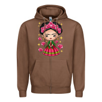 Chestnut Mexican Girl Zipper Hoodie - texasbilliewilder