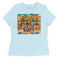 Baby Blue be the light matthew 5 14 Ladies Tee - JahusDesignShop