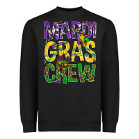 Black Mardi Gras crew Heavyweight Sweatshirt - BundleAndBundleShop