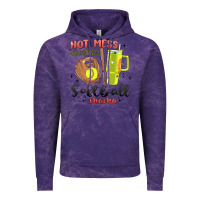 Cloud Purple hot mess always stressed softball mama stanley cup Vintage Hoodie - MaliasSmallBusiness