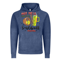 Vintage Denim hot mess always stressed softball mama stanley cup Vintage Hoodie - MaliasSmallBusiness