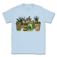 Dusty Blue plant lover coffee cups Classic Tee - NancyCooperArtShop
