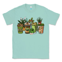 Seafoam plant lover coffee cups Classic Tee - NancyCooperArtShop