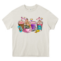Cream nail art  coffee cups Heavy Core Tee - AdoDesignShop