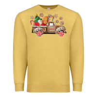 Antique Gold christmas gingerbread truck Premium Sweatshirt - CowGirlArtShop