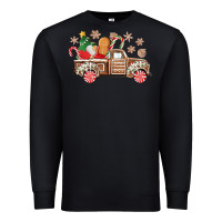 Black christmas gingerbread truck Premium Sweatshirt - CowGirlArtShop