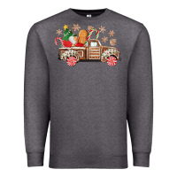 Charcoal Heather christmas gingerbread truck Premium Sweatshirt - CowGirlArtShop