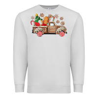 Dove Grey christmas gingerbread truck Premium Sweatshirt - CowGirlArtShop