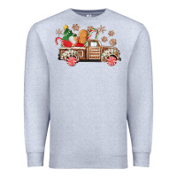 Heather Grey christmas gingerbread truck Premium Sweatshirt - CowGirlArtShop