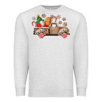 Oatmeal Heather christmas gingerbread truck Premium Sweatshirt - CowGirlArtShop