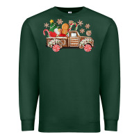 Sports Green christmas gingerbread truck Premium Sweatshirt - CowGirlArtShop