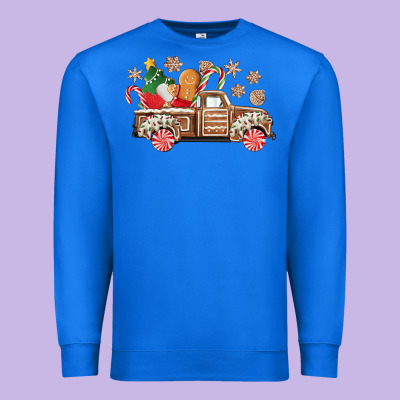 Christmas Gingerbread Truck Premium Sweatshirt Designed By Cowgirlartshop
