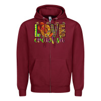 Burgundy Mardi Gras love crawfish Zipper Hoodie - NancyCooperArtShop