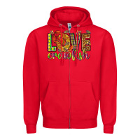 Red Mardi Gras love crawfish Zipper Hoodie - NancyCooperArtShop