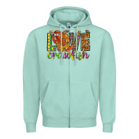 Seafoam Mardi Gras love crawfish Zipper Hoodie - NancyCooperArtShop