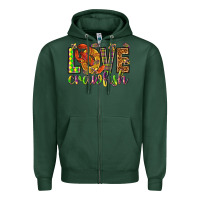 Sports Green Mardi Gras love crawfish Zipper Hoodie - NancyCooperArtShop