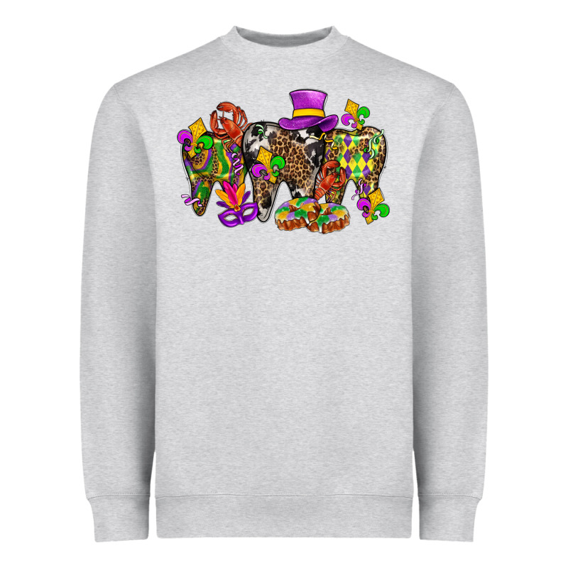 Mardi Gras Dental Heavyweight Sweatshirt by BundleAndBundleShop | Teevron