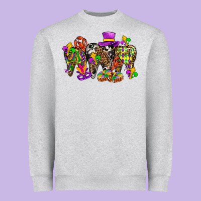 Mardi Gras Dental Heavyweight Sweatshirt Designed By Bundleandbundleshop
