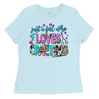 Just A Girl Who Loves Crafting Ladies Tee | Teevron
