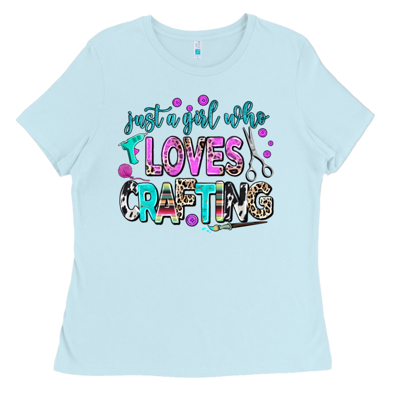 Just A Girl Who Loves Crafting Ladies Tee by AdoDesignShop | Teevron