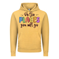 Vintage Mustard oh the places you will go Vintage Hoodie - MaliasSmallBusiness