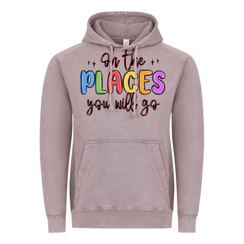Oh The Places You Will Go Vintage Hoodie by MaliasSmallBusiness | Teevron