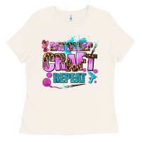 Bone eat sleep craft repeat Ladies Tee - AdoDesignShop