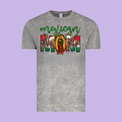 Mexican Mom Our Lady Of Guadalupe Leopard Vintage Tee Designed By Jahusdesignshop