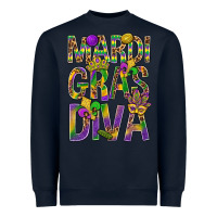 Navy Mardi Gras diva Heavyweight Sweatshirt - BundleAndBundleShop