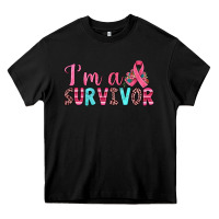 Black i'm a survivor Heavy Core Tee - JahusDesignShop
