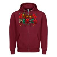 Burgundy Viva Mexico Cinco De Mayo Zipper Hoodie - texasbilliewilder