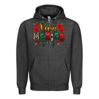 Charcoal Heather Viva Mexico Cinco De Mayo Zipper Hoodie - texasbilliewilder